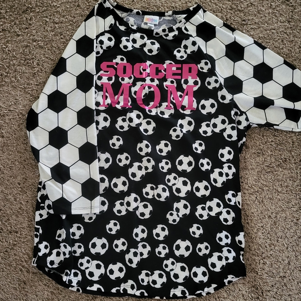 Soccer Mom Lularoe Randy Baseball Tee